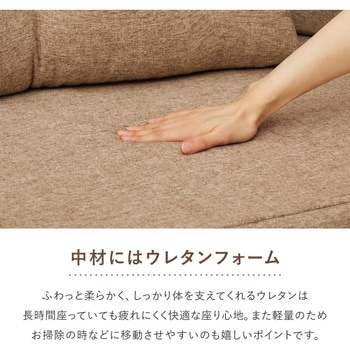 圧縮フロアソファ 2WAY クッション2個付き 萩原