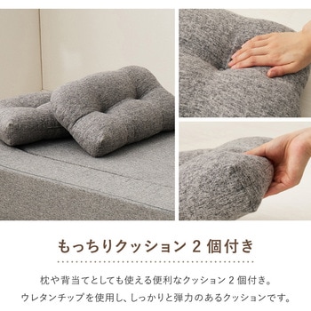 圧縮フロアソファ 2WAY クッション2個付き 萩原