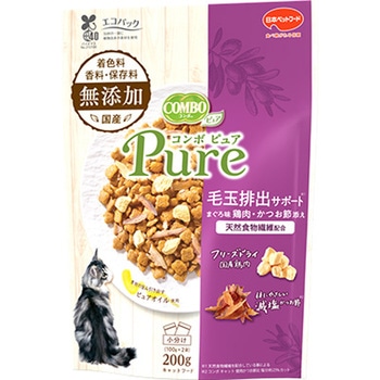 コンボ ピュア キャット 毛玉排出サポート まぐろ味・鶏肉・かつお節添え 日本ペットフード
