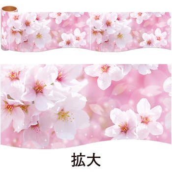 かんたんロール幕 桜(写真) アルファ(販促)