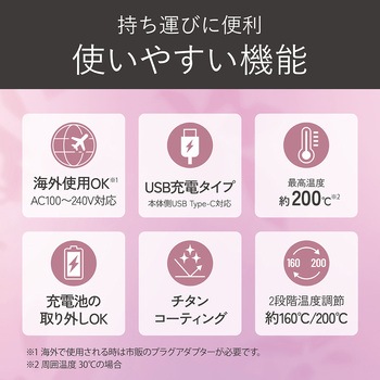 コードレスストレートアイロン コイズミ