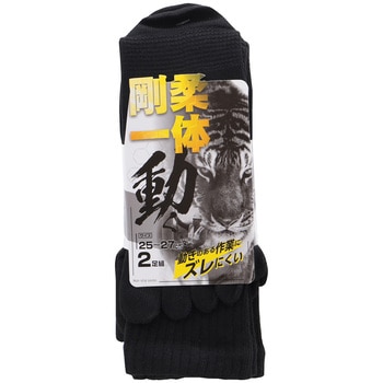 ワークソックスクルー 5本指 2P コーコス信岡