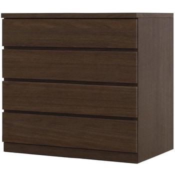 フィット 幅80 4段 チェスト 奥行55cm 家具 収納 ホワイト/ウォールナット/オーク 丸田木工