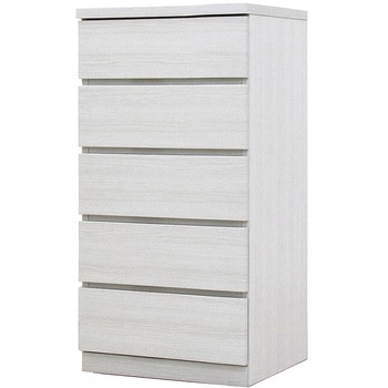 フィット 幅50 5段 チェスト 奥行44cm 家具 収納 ホワイト/ウォールナット/オーク 丸田木工