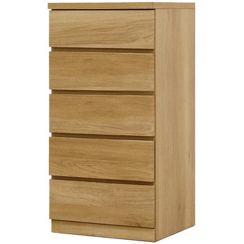 フィット 幅50 5段 チェスト 奥行44cm 家具 収納 ホワイト/ウォールナット/オーク 丸田木工