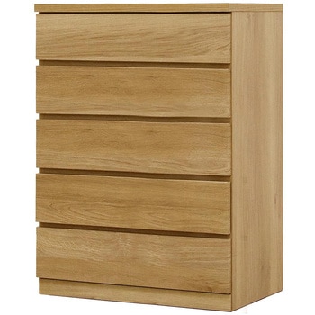 フィット 幅70 5段 チェスト 奥行44cm 家具 収納 ホワイト/ウォールナット/オーク 丸田木工