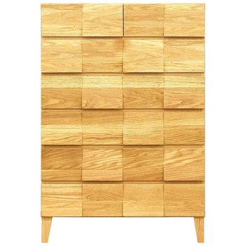 モデルノ 幅78 6段チェスト 家具 収納 ホワイトオーク/ウォールナット 丸田木工