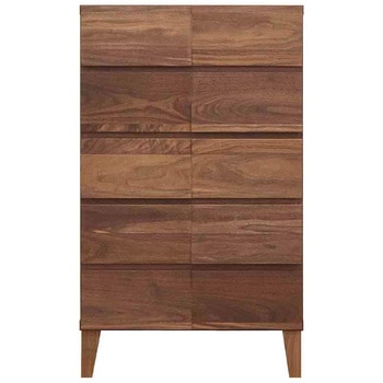 モデルノ 幅58 5段チェスト 家具 収納 ホワイトオーク/ウォールナット 丸田木工