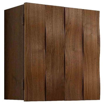 ウェーブ 壁掛け仏壇 ウォールナット 幅378×奥行182×高さ395mm 丸田木工