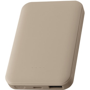 発火リスクを抑えたモバイルバッテリー「MOEZ」 5000mAh グレージュ LEPLUS NEXT