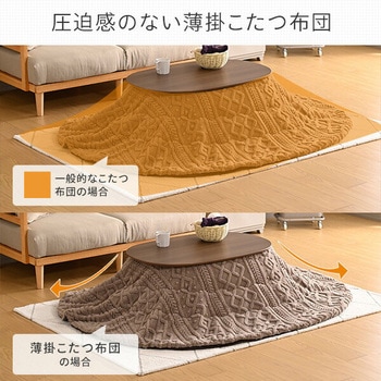 薄掛けこたつ布団 楕円形 京都絞