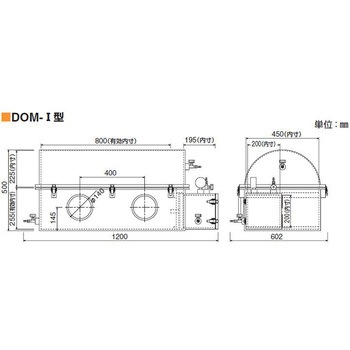 ドーム型ガス置換グローブボックス サンプラテック