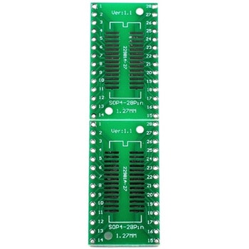 ピッチ変換基板 1.27mmピッチ 0.65mmピッチ SOPシリーズ アズワン