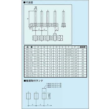表面実装用連結ピン 2.54mmピッチ(10本入) HQシリーズ MAC8(マックエイト)
