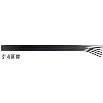 フラットチューブUFF 12-4×2.5mm 黒 UFF-04-12シリーズ 潤工社