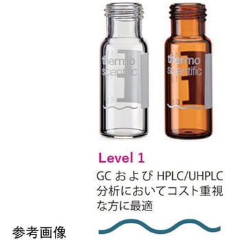 クリンプバイアル(ND11)透明 ラベル付 2mL CHCV11-10シリーズ Thermo Fisher Scientific