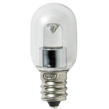 AC100V/0.5W/E12 LEDナツメ電球 クリア電球色 エスコ