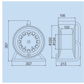 AC125V/15A/20m コードリール 漏電遮断付 エスコ