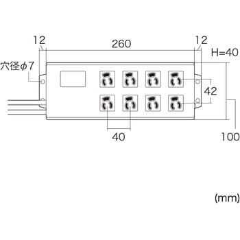 TAP-3803NFN ノイズフィルタタップ サンワサプライ 8口 3P抜け止め