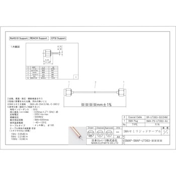 SMA両端プラグΦ1.60セミリジッドケーブル 日本エレパーツ