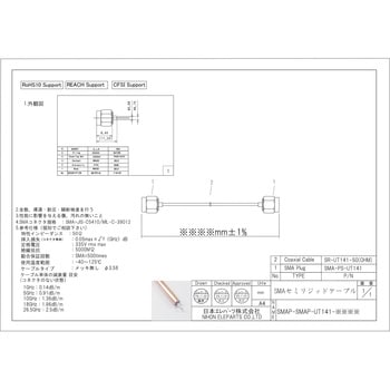 SMA両端プラグΦ3.58セミリジッドケーブル 日本エレパーツ