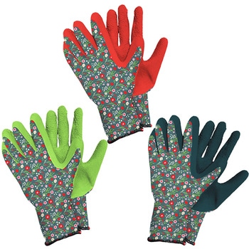 Weeding Gloves 3-pack ガーデニング 滑り止め付きグローブ 3色入り Kent & Stowe