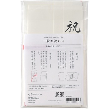 こち金封 奉書 紅白5本花結 祝 マルアイ