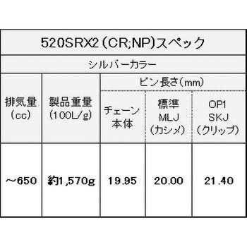 シールチェーン 520SR-X2 シルバー EKチェーン