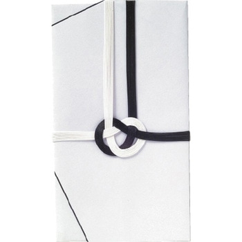 不祝儀袋 自然色 大阪折 黒白 10P スズキ紙工