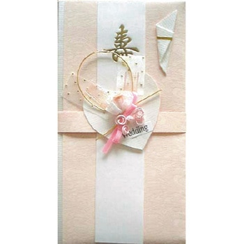 御祝儀袋 デザイン金封 ハート ピンク スズキ紙工