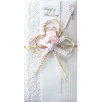 御祝儀袋 デザイン金封 彩り 花束 ホワイト スズキ紙工