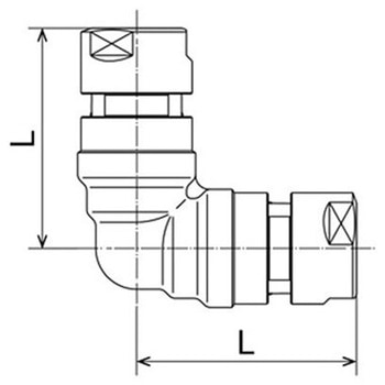 アルミ三層管用継手 カポリメタル エルボソケット オンダ製作所