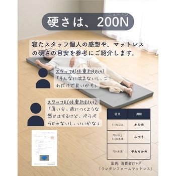 ごろ寝 マットレス 6つ折り かため コンパクト 軽量 高反発 厚さ4cm YAMAZEN(山善)