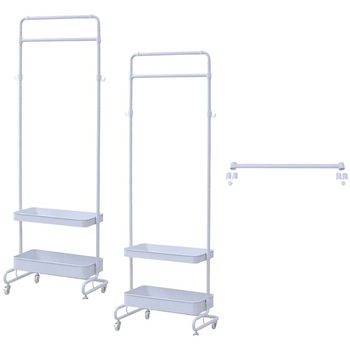 LTH-2BH(WH)�~2+LTH-HB(WH) �o�X�P�b�g�g���[���[ �n���K�[���b�N �L���X�^�[�t�� ���M�����[/�X���� YAMAZEN(�R�P) �X�`�[�� �z���C�g�F 68487320