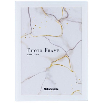 アクリル製フォトフレーム/スライド式/L/ホワイト ナカバヤシ