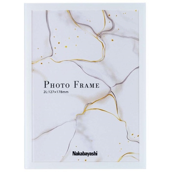 アクリル製フォトフレーム/スライド式/2L/ホワイト ナカバヤシ