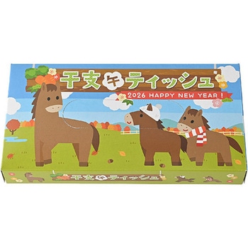 お正月ボックスティッシュ40W[100箱入] エピオス