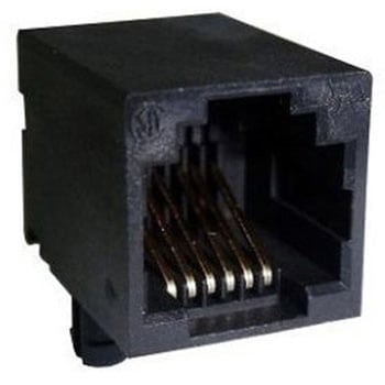RJ11コネクタ オス RJ11コネクタ ケーブルマウント Cat3 1袋 8個入 AMPHENOL