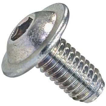 フランジボタンキャップ(鉄/三価白)(パック品) 池田金属工業