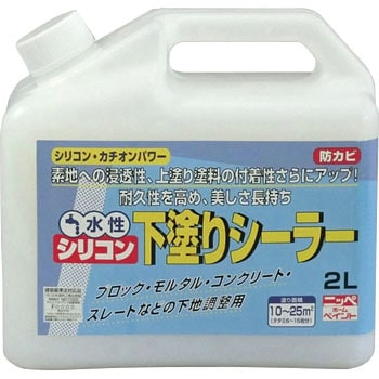 ペンキ・塗料 ニッペ 水性シリコン下塗りシーラー8L 透明-