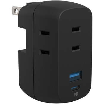 TPD2-BK �d���^�b�v �R���Z���g3�� USB2�|�[�g TOPLAND �u���b�N�F   TPD2-BK 68513229