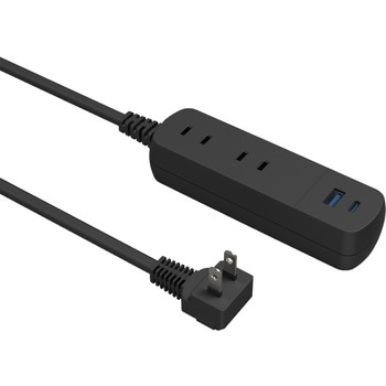 TPD40-BK �R�[�h�t���d���^�b�v �R���Z���g3�� USB2�|�[�g TOPLAND �u���b�N�F �R�[�h��2m  TPD40-BK 68513265