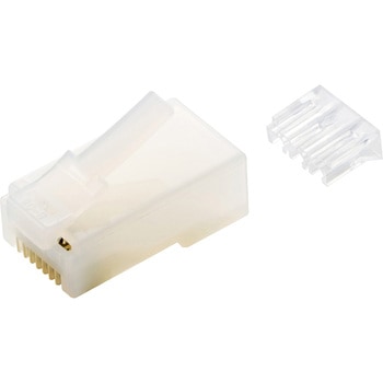 RJ45 LANコネクタ Cat6 10個 自作用 ロードバー 配線ミス低減 爪折れ防止 単線・より線 両対応 金メッキ エレコム