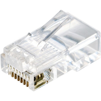 RJ45 LANコネクタ Cat5e 10個 自作用 単線・より線 両対応 金メッキ エレコム