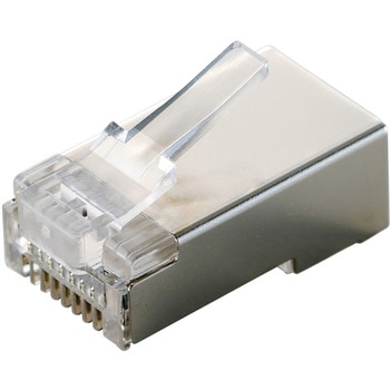 RJ45 LANコネクタ Cat5e STP 10個 自作用 単線・より線 両対応 金メッキ エレコム