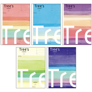 ノート Tree's B5 プラスメモリ 5冊束 空柄 日本ノート