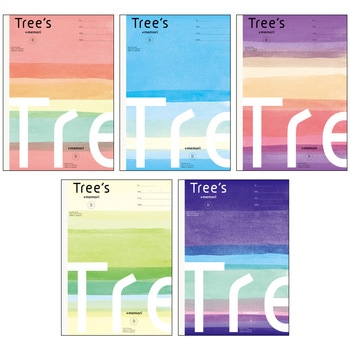 ノート Tree's B5 プラスメモリ 5冊束 空柄 日本ノート