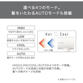 ヘアドライヤー マイナスイオン I字型 ブラシレスDCモーター 速乾 軽量 低騒音 コンパクト スリム 風量2段階/風温4段階 静電気低減 お手入れ簡単 テスコム