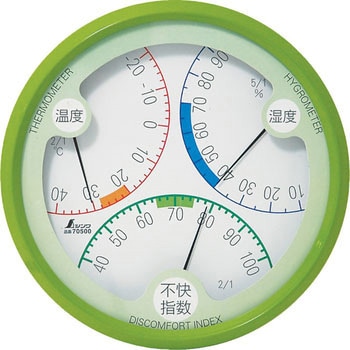 温湿度・不快指数計 丸型 シンワ測定
