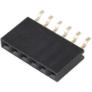 Header - 6-pin Female SMD、0.1inch、Right Angle SPARKFUN